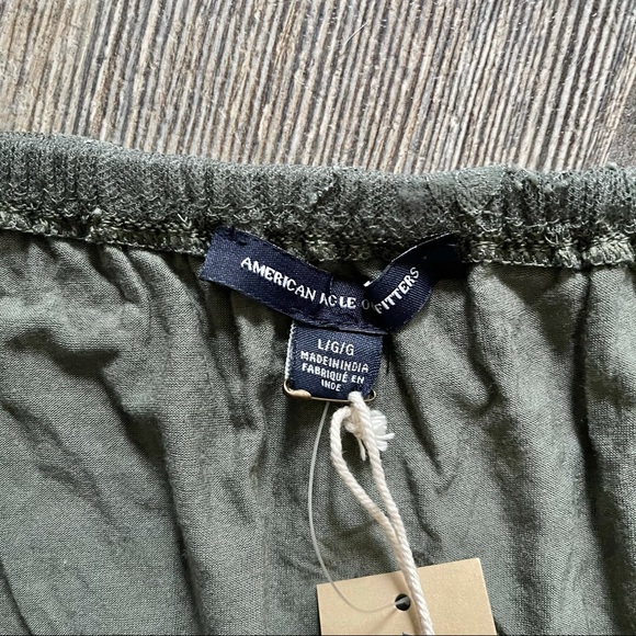 American Eagle | Olive Lace Off Shoulder Top - Picture 5 of 8
